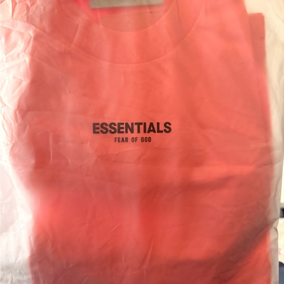 Essentials Vibrant Coral Short Sleeve Tee - Picture 8 of 10